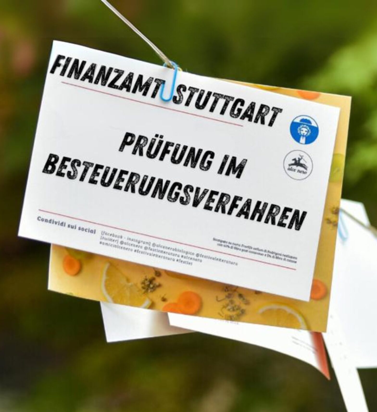 Post vom Finanzamt mit dem Betreff "Prüfung im Besteuerungsverfahren"