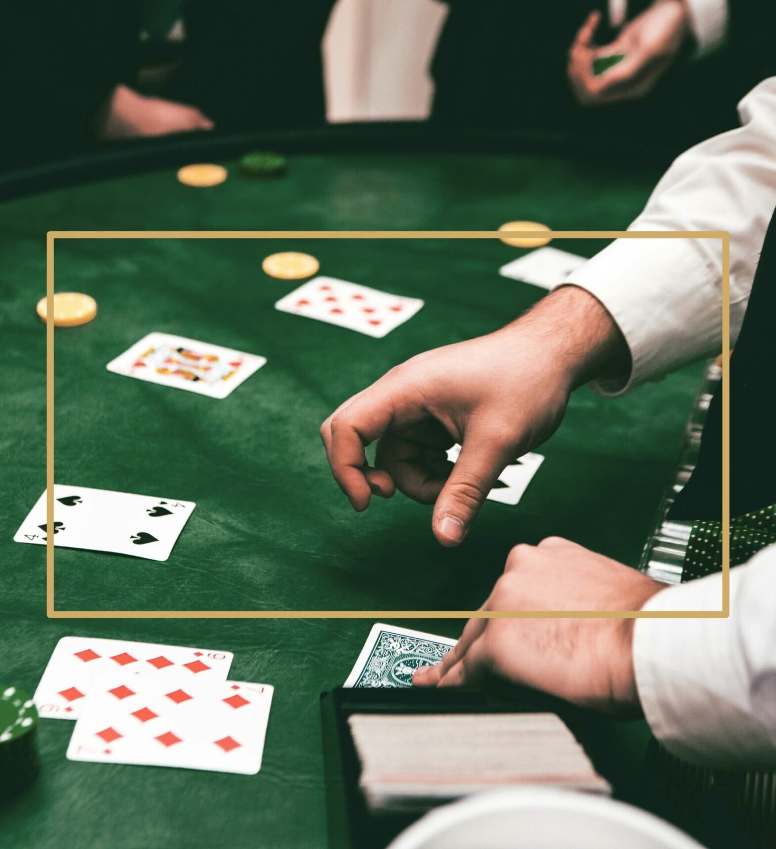 Online-Poker Tisch mit Dealer